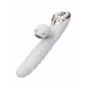 Вібратор-кролик з вакуумною стимуляцією і стовбуром, що обертається KisToy A-King Max White