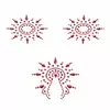 Пестіс з кристалів Petits Joujoux Gloria set of 3 - Red, прикраса на груди та вульву