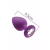 Анальна пробка з кристалом MAI Attraction Toys №49 Purple, довжина 9,5 см, діаметр 4 см