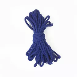 Бавовняна мотузка BDSM 8 метрів, 6 мм, колір синій
