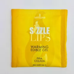 Пробник массажного геля Sensuva - Sizzle Lips Pina Colada (6 мл)