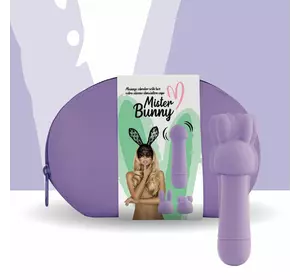 Міні-вібратор FeelzToys Magic Bunny Purple з двома насадками