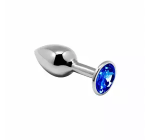 Металева анальна пробка з кристалом Alive Mini Metal Butt Plug Blue S