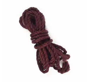 Джутова мотузка BDSM 8 метрів, 6 мм, колір бургунд