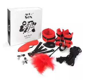 Набір БДСМ Art of Sex - Soft Touch BDSM Set, 9 предметів, Червоний