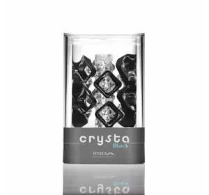Мастурбатор TENGA Crysta Block, унікальний рельєф, стимулювальні щільні блоки, прозорий матеріал
