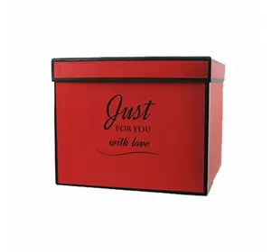 Подарункова коробка Just for you червона, M - 19,5 х19, 5х16, 5 см