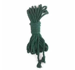 Бавовняна мотузка BDSM 8 метрів, 6 мм, зелений колір