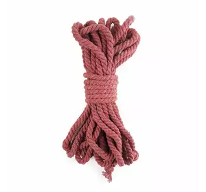 Бавовняна мотузка BDSM 8 метрів, 6 мм, колір бургунд