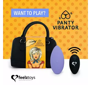 Вібратор в трусики FeelzToys Panty Vibrator Purple з пультом дистанційного керування, 6 режимів робо