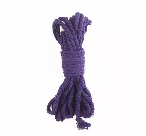 Бавовняна мотузка BDSM 8 метрів, 6 мм, колір лаванда