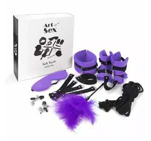 Набір БДСМ Art of Sex - Soft Touch BDSM Set, 9 предметів, Фіолетовий