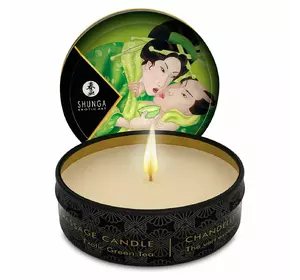 Масажна свічка Shunga Mini Massage Candle – Exotic Green Tea (30 мл) з афродизіаками