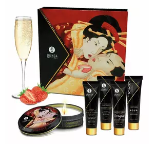 Подарунковий набір Shunga GEISHAS SECRETS – Sparkling Strawberry Wine: для шикарної ночі вдвох