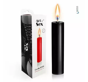 Чорна свічка воскова Art of Sex size M 15 см низькотемпературна