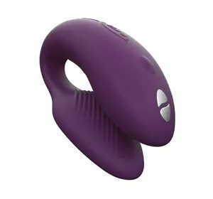 Смарт-вібратор для пар We-Vibe Chorus Purple, сенсорне керування вібраціями стисненням пульта