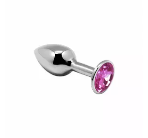 Металева анальна пробка з кристалом Alive Mini Metal Butt Plug Pink S
