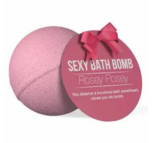 Супербомбочка для ванни Dona Bath Bomb — Rosey Posey (128 г), приємний аромат троянди