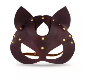 Преміум маска кішечки LOVECRAFT, натуральна шкіра, фіолетовий, подарункова упаковка